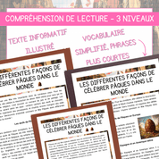 Compréhension de lecture pâques monde