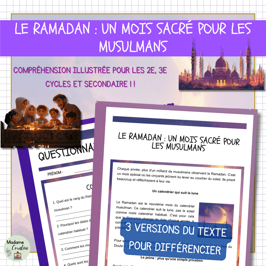 Compréhension de lecture ramadan