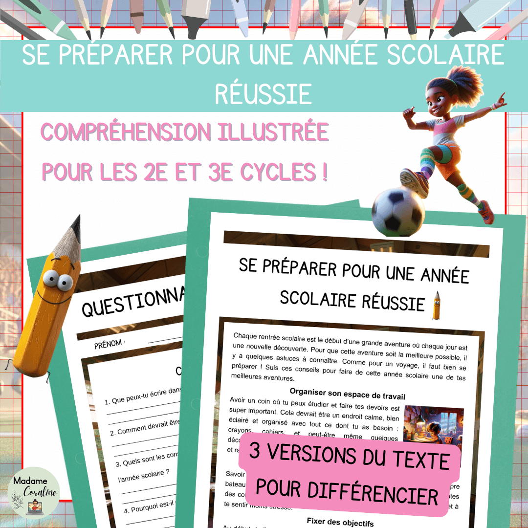 Compréhension de lecture rentrée préparation