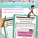 Compréhension de lecture – Rentrée scolaire – Se préparer pour une année scolaire réussie