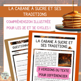 Compréhension de lecture – Temps des sucres – La cabane à sucre et ses traditions