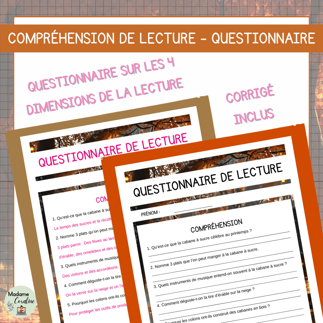 Compréhension de lecture temps des sucres traditions