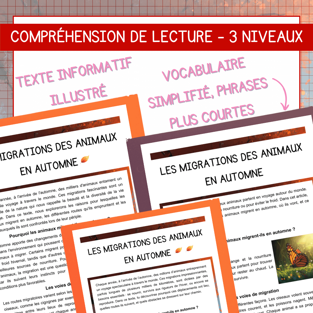 Compréhension lecture automne