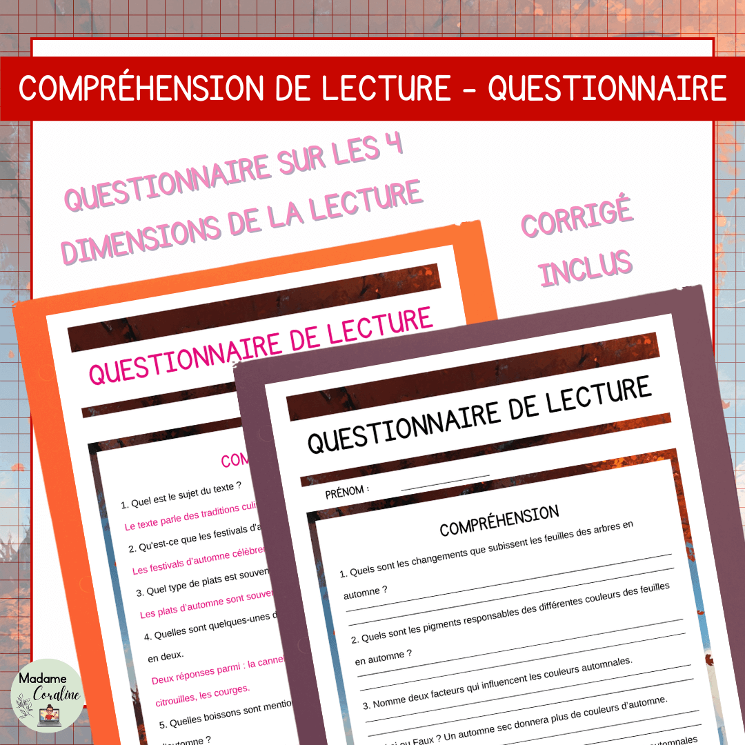 Compréhension lecture automne