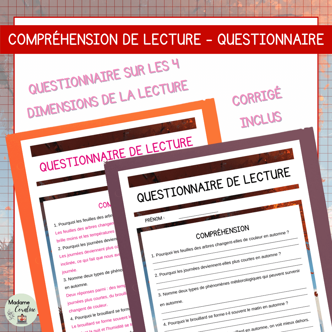 Compréhension lecture automne