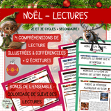 Ensemble de 4 compréhensions de lecture de Noël – Personnages surprenants