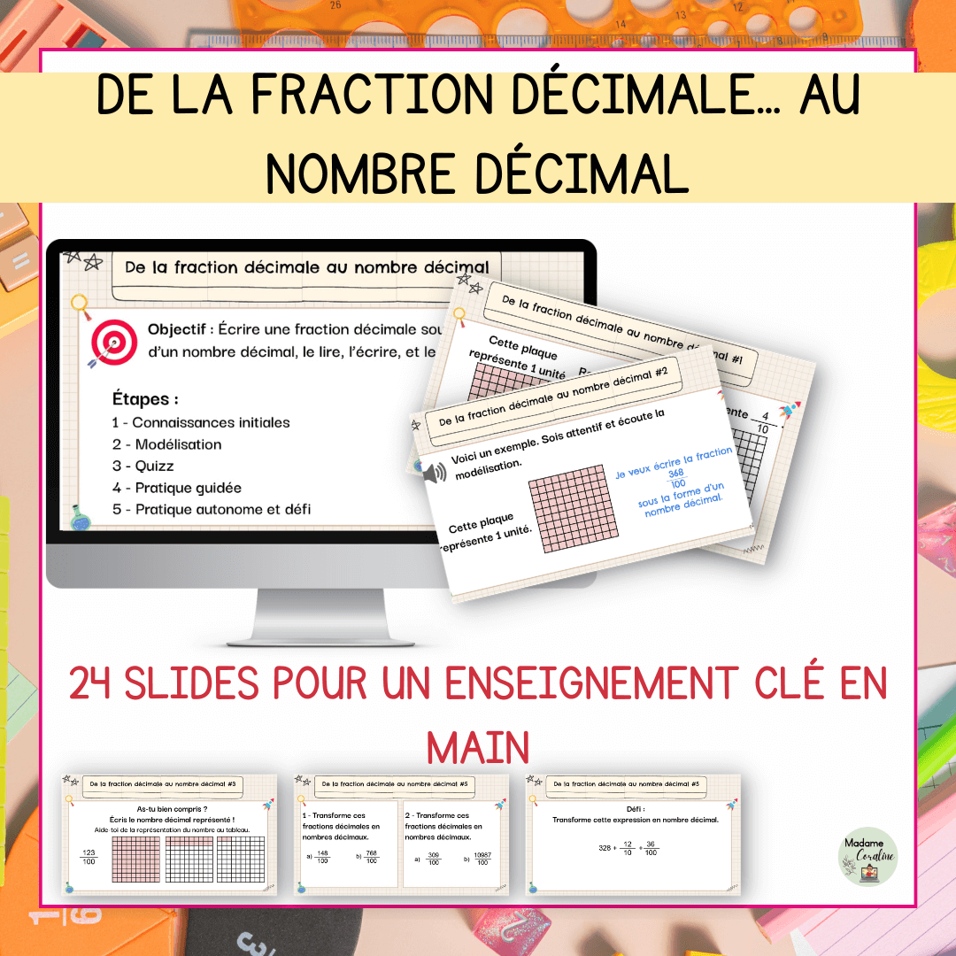 De la fraction au nombre décimal - Clé en main