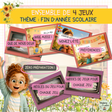 Ensemble de jeux de fin d’année scolaire : activités projetables sans préparation