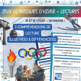 Ensemble de compréhensions de lecture sur les Jeux Olympiques d'Hiver | 3 niveaux différenciés