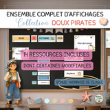 Ensemble d'affichages de classe pour la rentrée scolaire - Collection Doux pirates