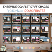 Ensemble d'affichages de classe pour la rentrée scolaire - Collection Doux pirates 2
