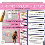 Rentrée scolaire – 5 compréhensions de lecture thématiques
