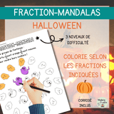Activité mathématique Halloween – Fraction-Mandala d'Halloween