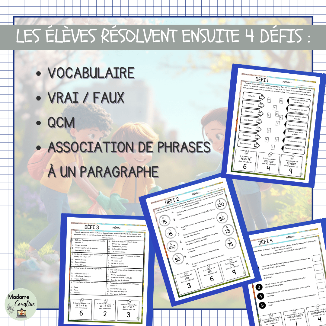 Jeu d'évasion de lecture - Jour de la terre