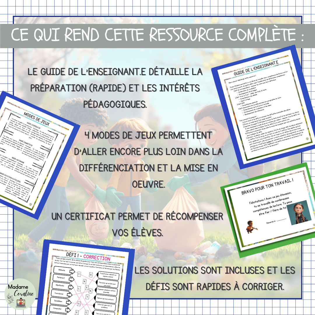 Jeu d'évasion de lecture - Jour de la terre