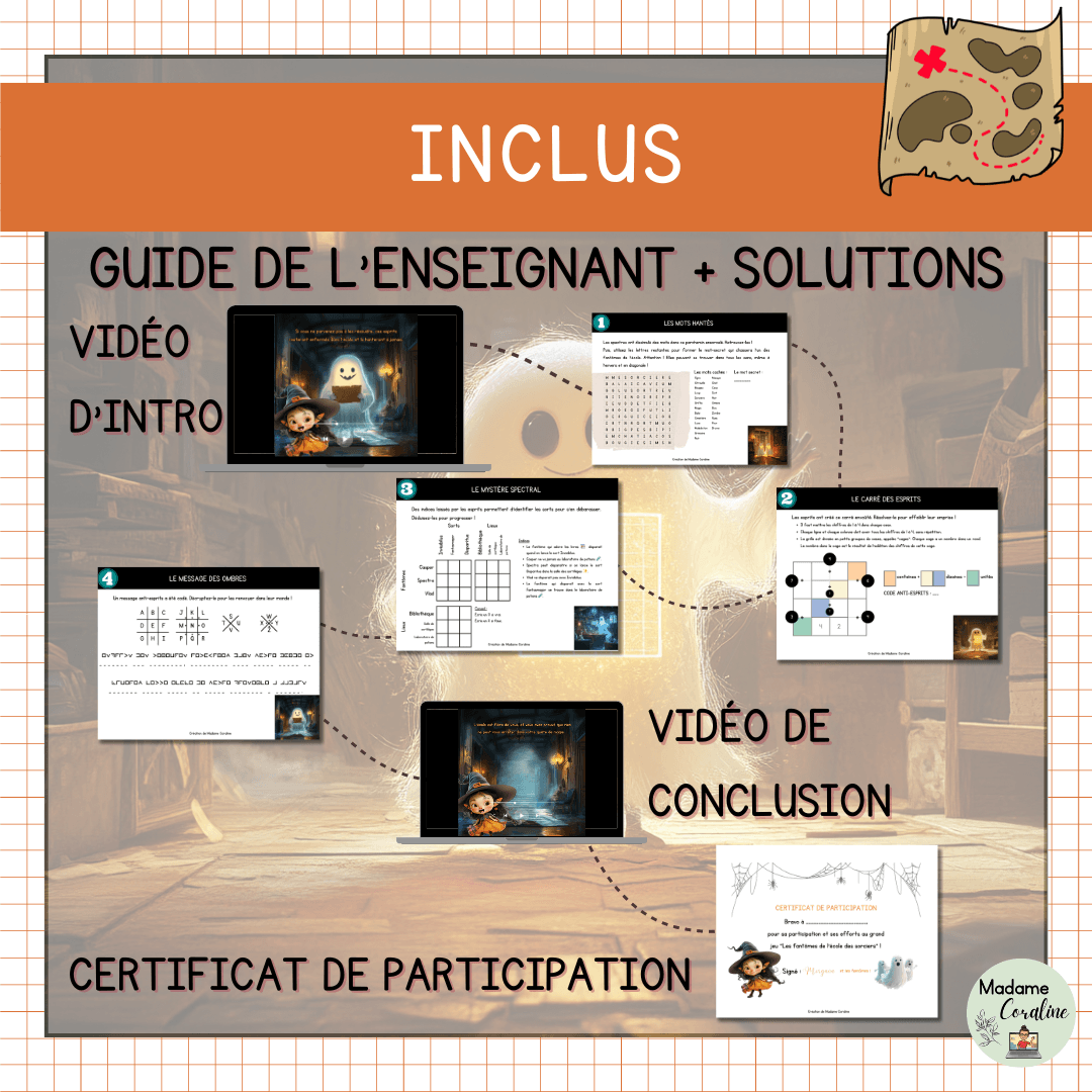 Jeu d'évasion pédagogique Halloween – Les fantômes de l'école