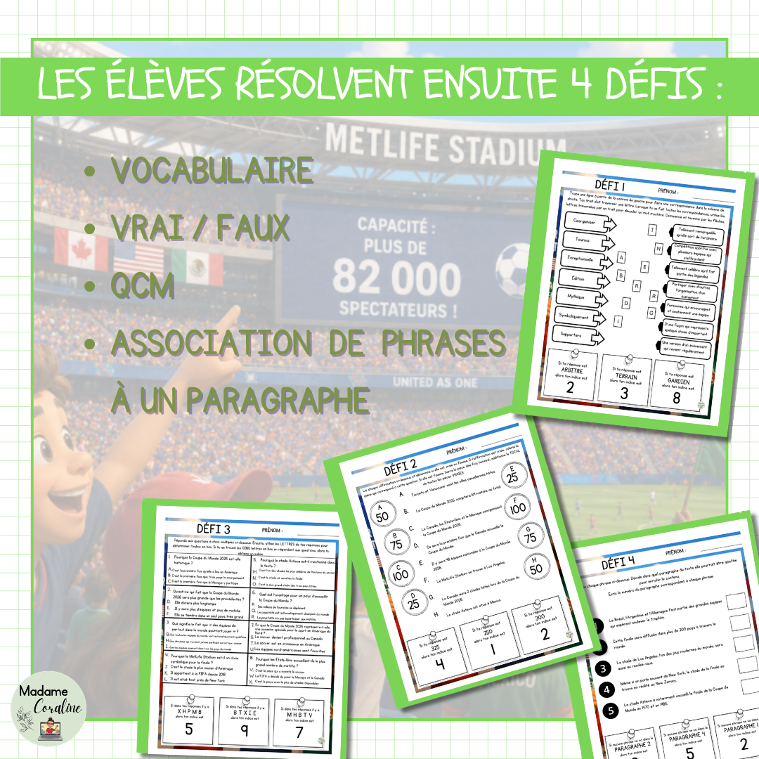 Jeu d'évasion pédagogique pour la Coupe du Monde de Soccer