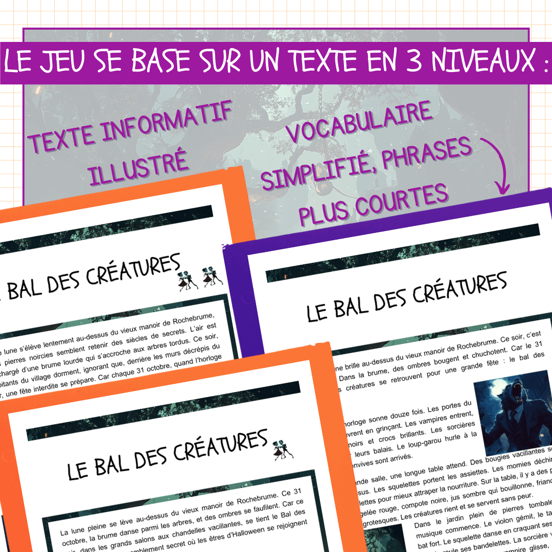 Jeu évasion de lecture halloween