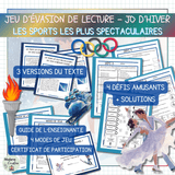 Jeu d'évasion de lecture sur les Jeux Olympiques d'hiver : Les sports les plus spectaculaires