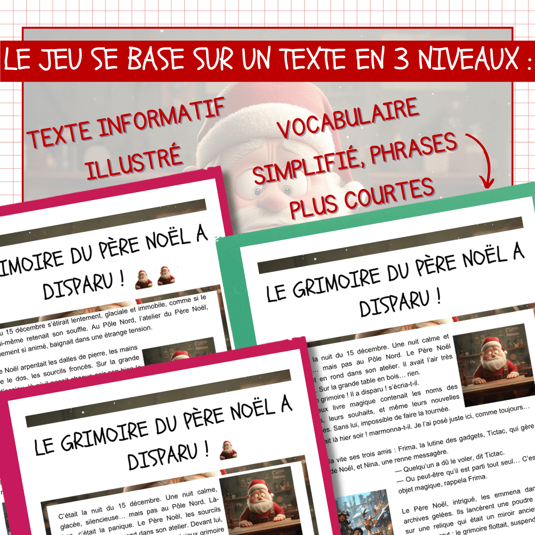 Jeu évasion de lecture noel