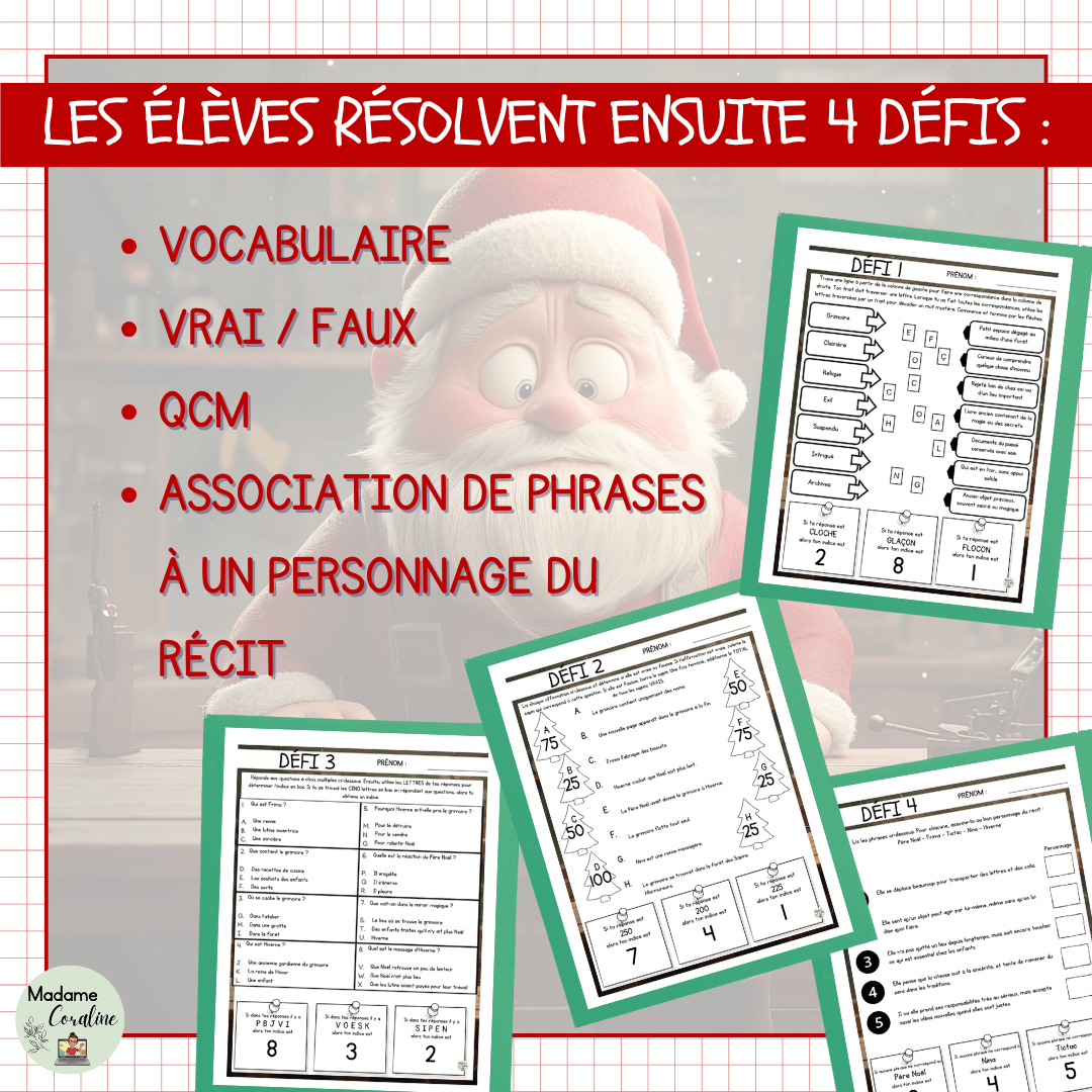 Jeu évasion de lecture noel