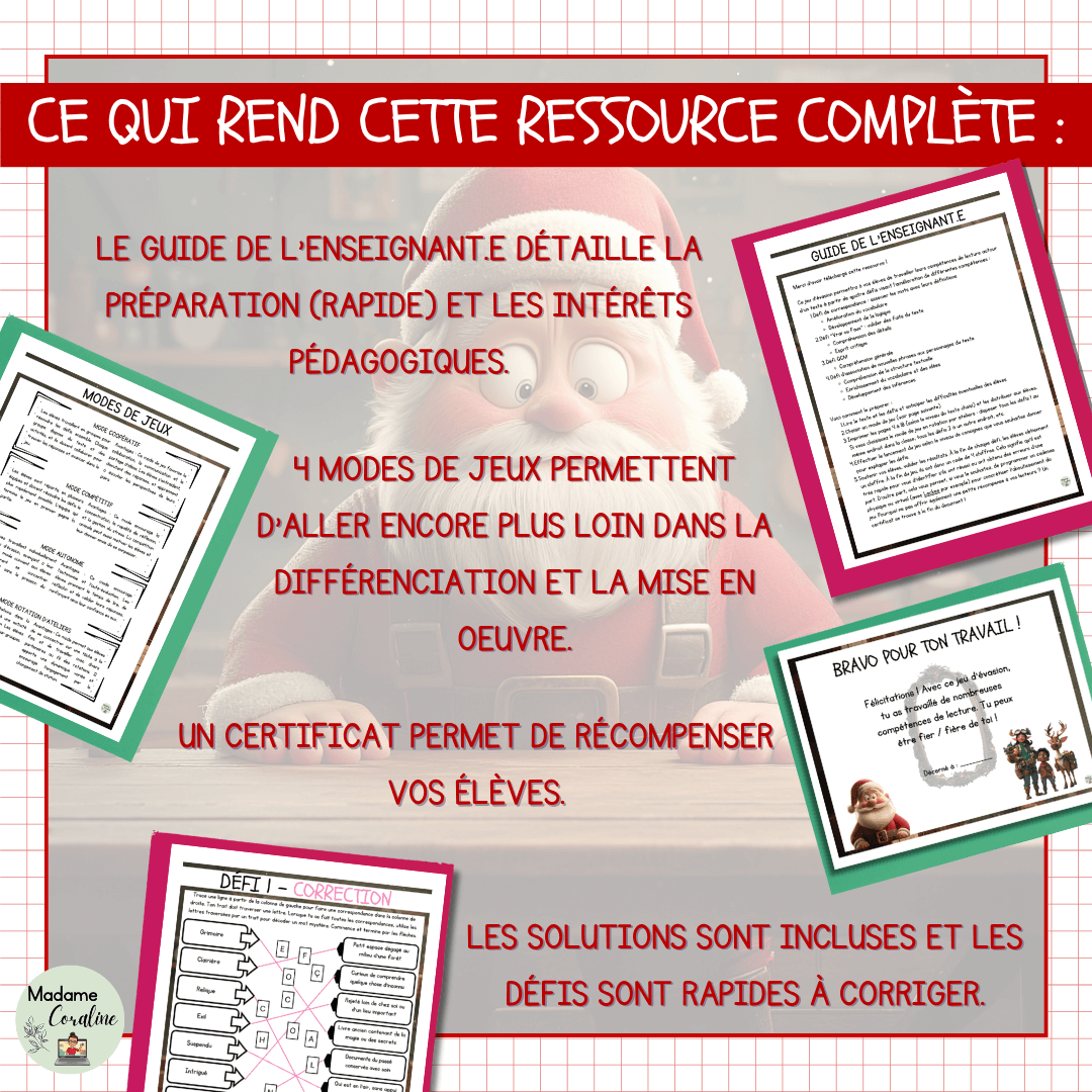 Jeu évasion de lecture noel