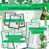 Jeu d'Évasion de Lecture Saint-Patrick | Texte Différencié 3 Niveaux | 2e-3e Cycle Primaire