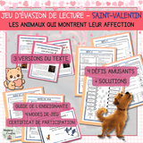 Jeu d'Évasion de Lecture Saint-Valentin | Les Animaux et l'Affection | 2e et 3e Cycles