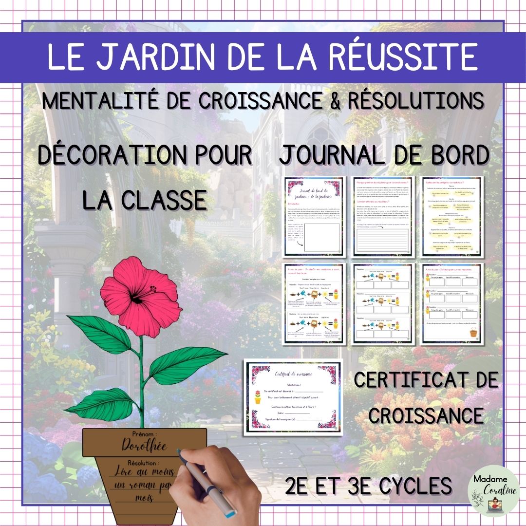 Le jardin de la réussite mentalité de croissance