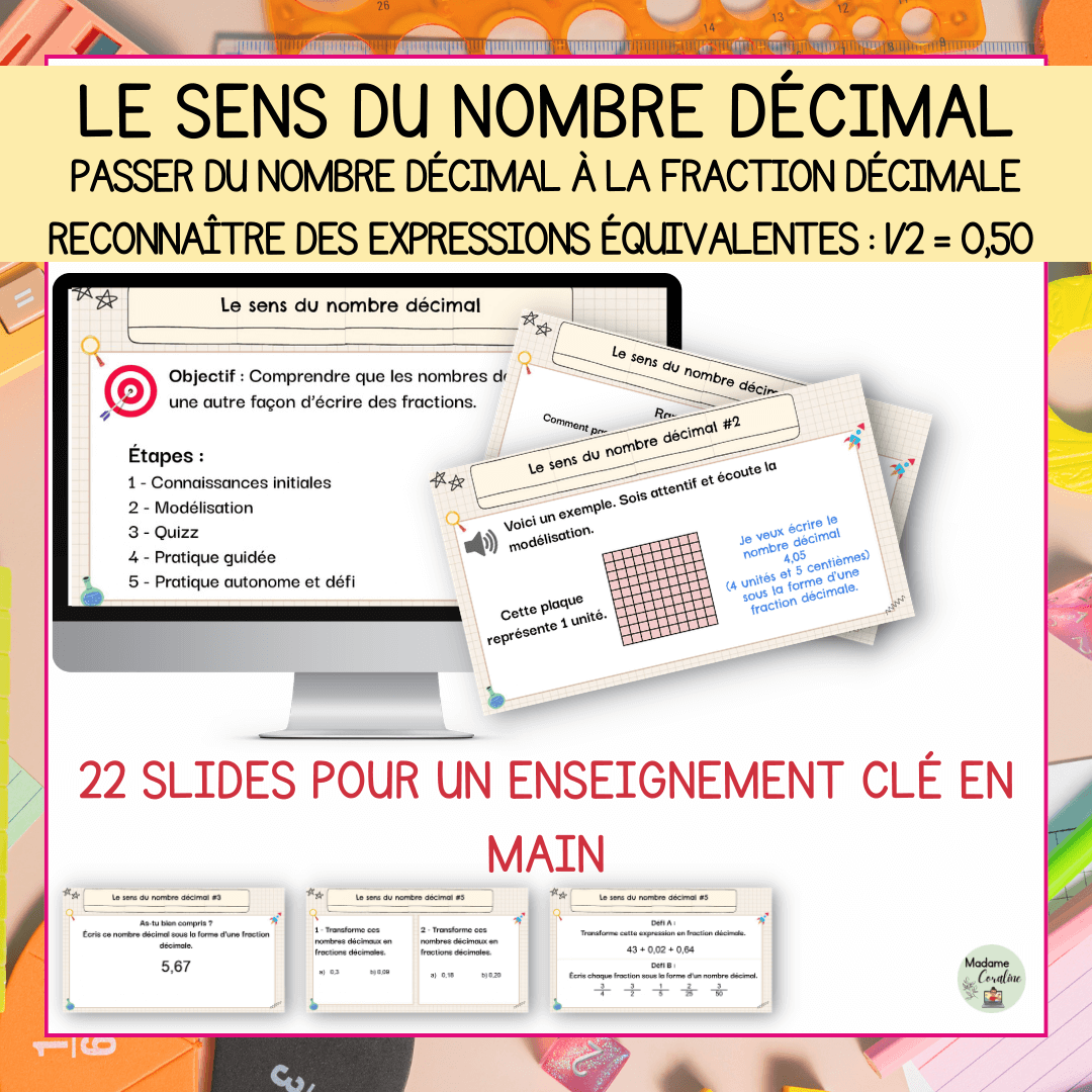 Le sens du nombre décimal - Clé en main