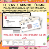 Le sens du nombre décimal – Clé en main