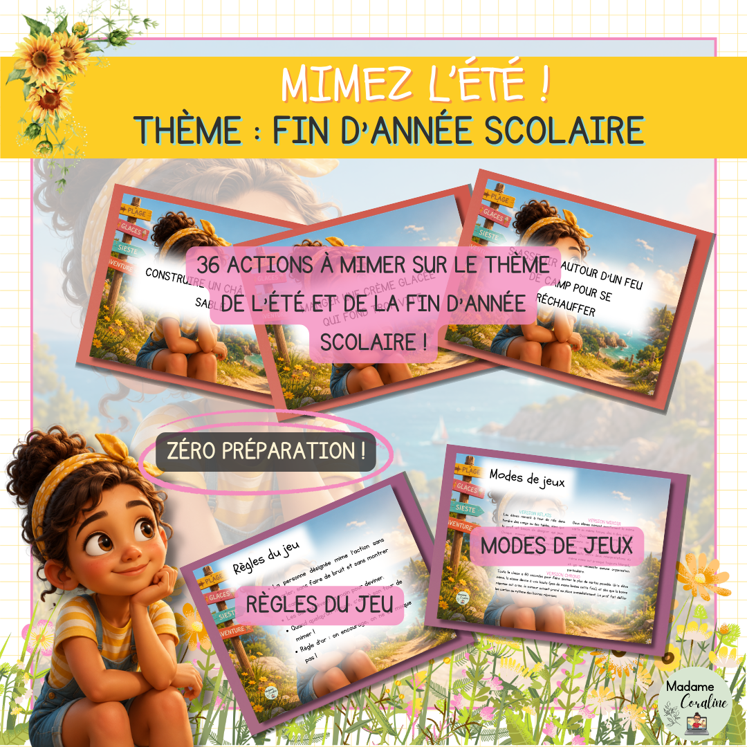 Mimez l’été — jeu de mimes express pour la classe (3e–6e)