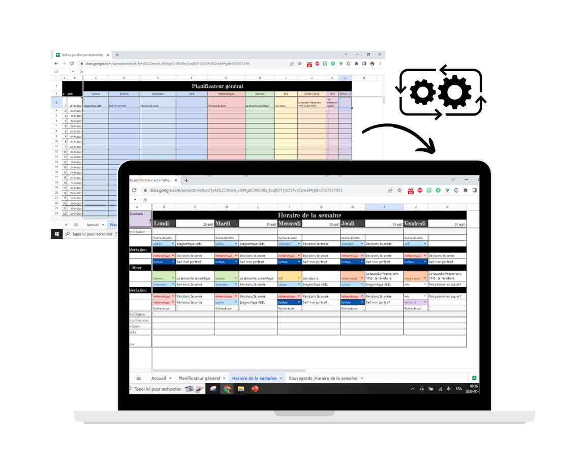 Planificateur automatique gratuit de Madame Coraline
