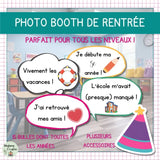 Activité de rentrée scolaire – Photo booth – Bulles, accessoires