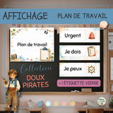 Plan de travail imprimable pour le primaire - Collection Doux pirates