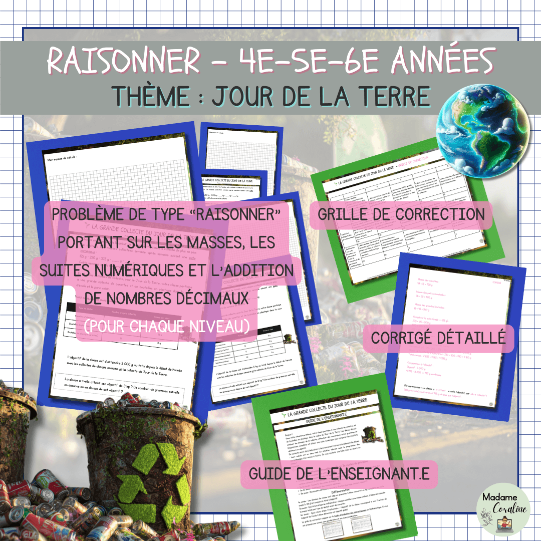 Situation d'aplication - Raisonner - Jour de la terre