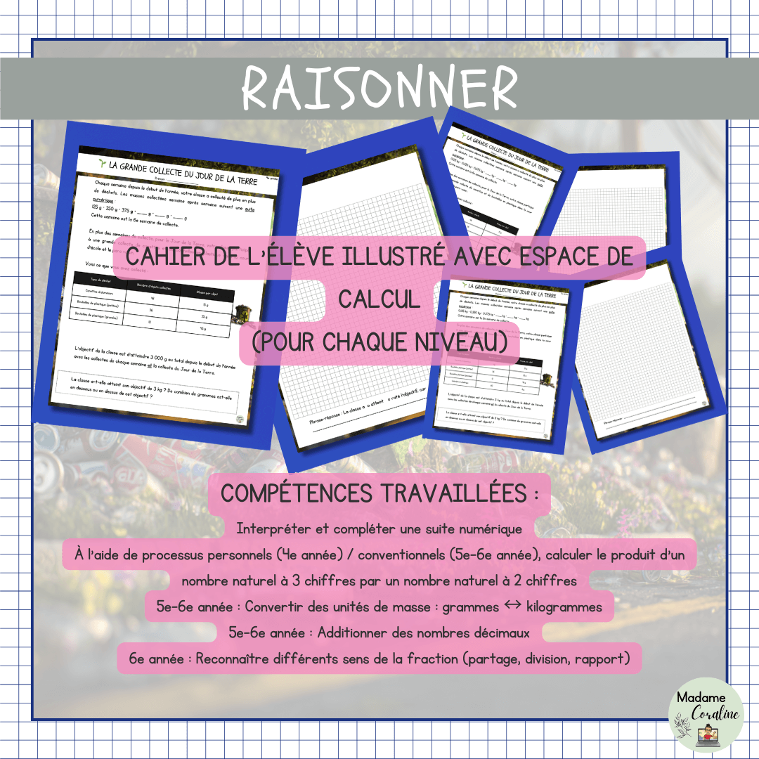 Situation d'aplication - Raisonner - Jour de la terre