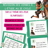 Conjugaison 2e cycle : Cartes à tâche – Jeux Olympiques