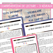 Compréhension de lecture – Le bruit invisible de l’école