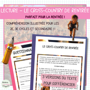 Couverture de Compréhension de lecture – Le cross-country de rentrée