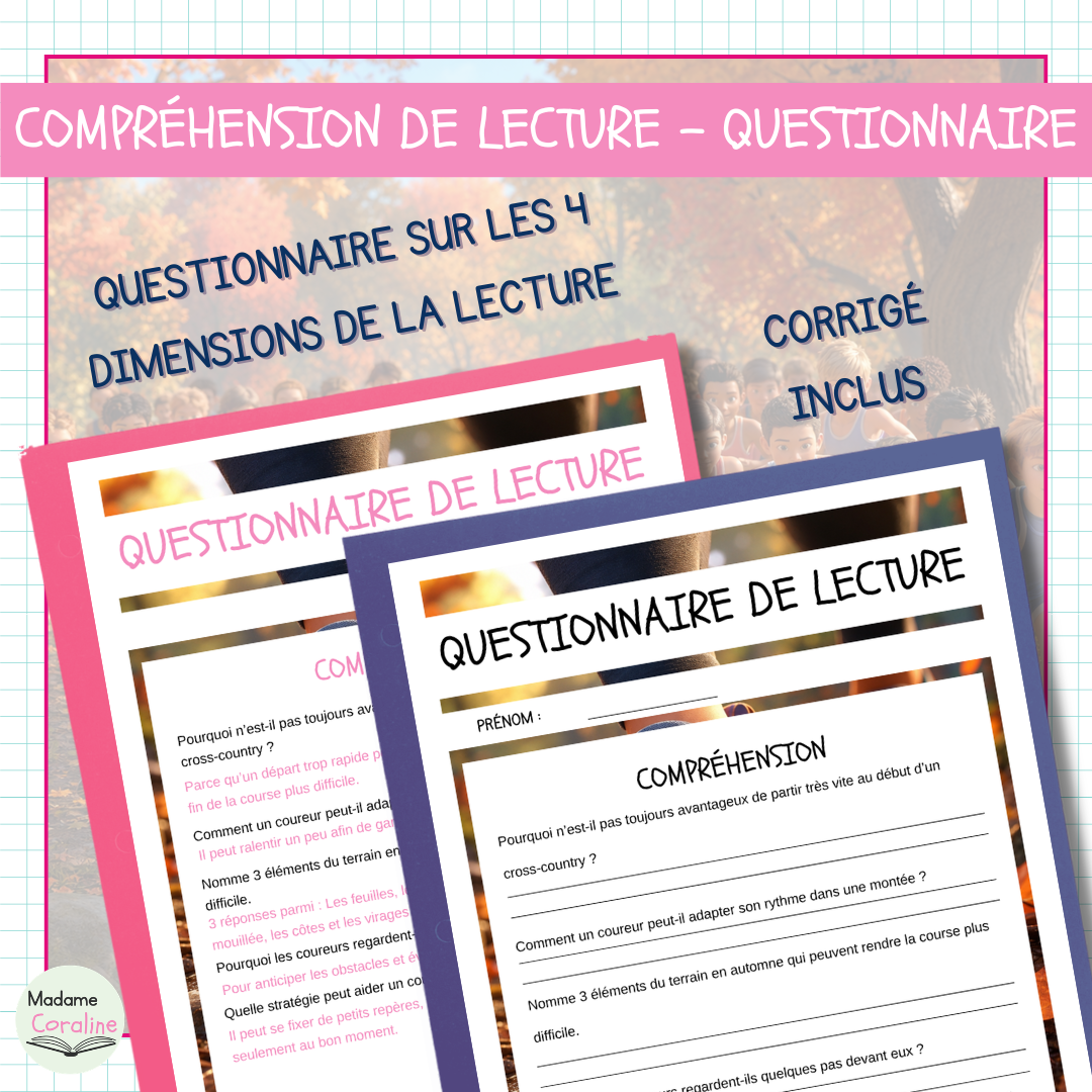 Aperçu 3 de Compréhension de lecture – Le cross-country de rentrée