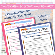 Questionnaire de lecture sur le cyclisme à Montréal en 2026, couvrant les quatre dimensions de la lecture, avec corrigé inclus.