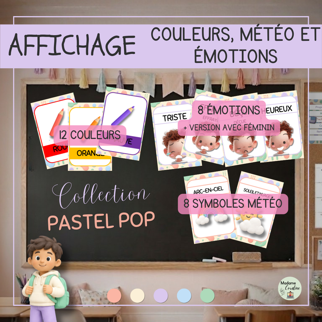 =Affiches de vocabulaire : couleurs, météo et émotions