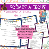 Poèmes à trous pour la Fête des Pères