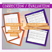 Corrigés détaillés des trois niveaux et grilles de correction avec et sans pondération pour la situation-problème des lanternes ensorcelées.