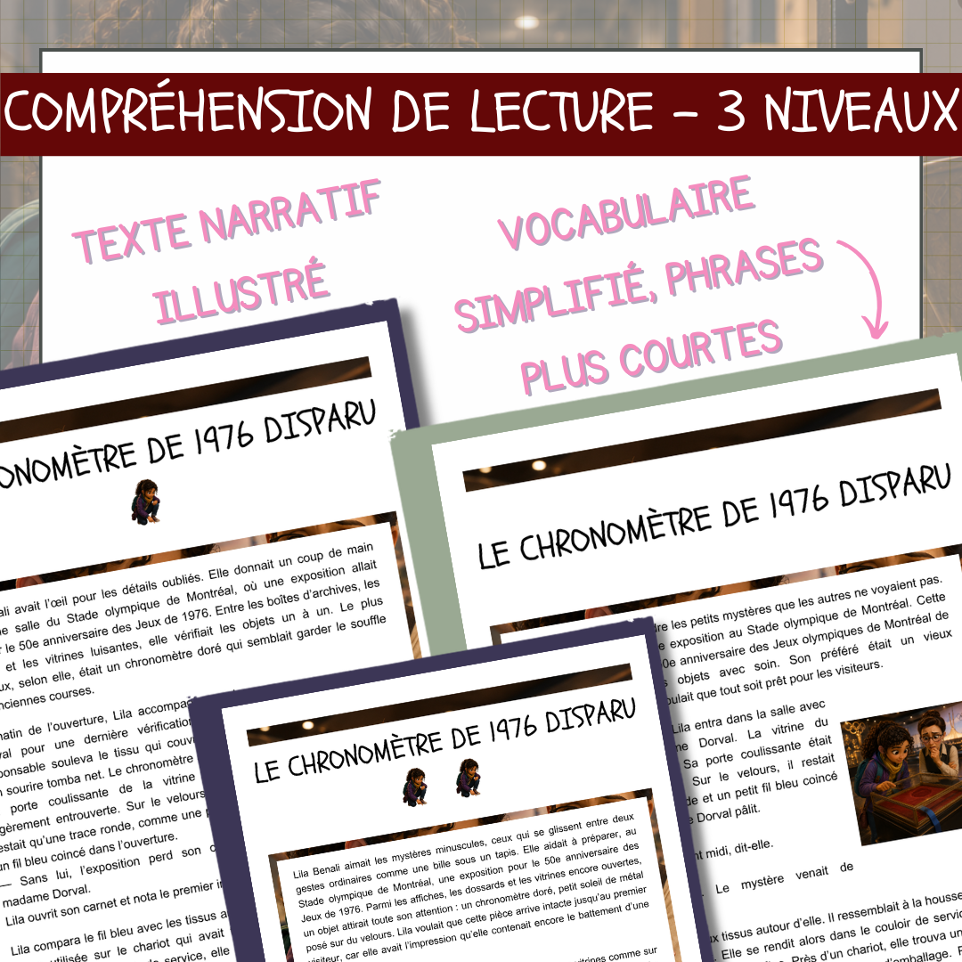 Le chronomètre de 1976 disparu – Lecture narrative