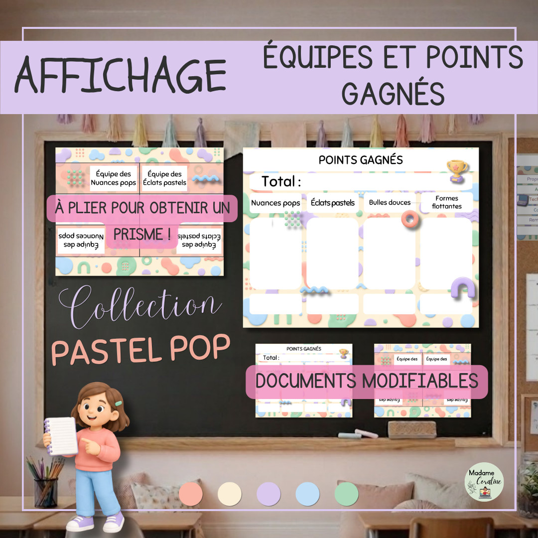 =Affiches d’équipes pastel pour la classe