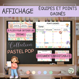 Affiches d’équipes pastel pour la classe - Collection Pastel pop